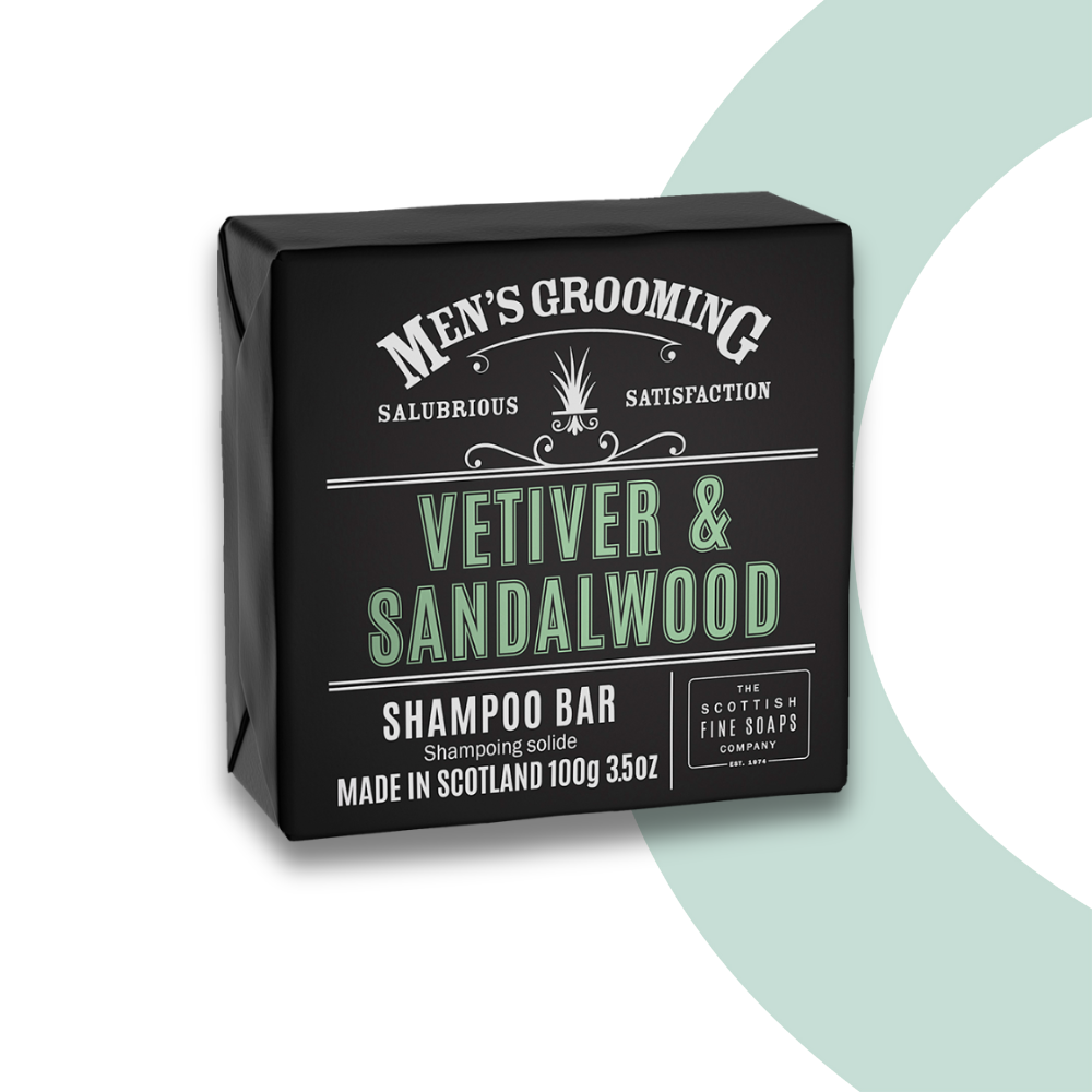 Scottish Fine Soaps Vetiver Sandalwood Shampoo Bar