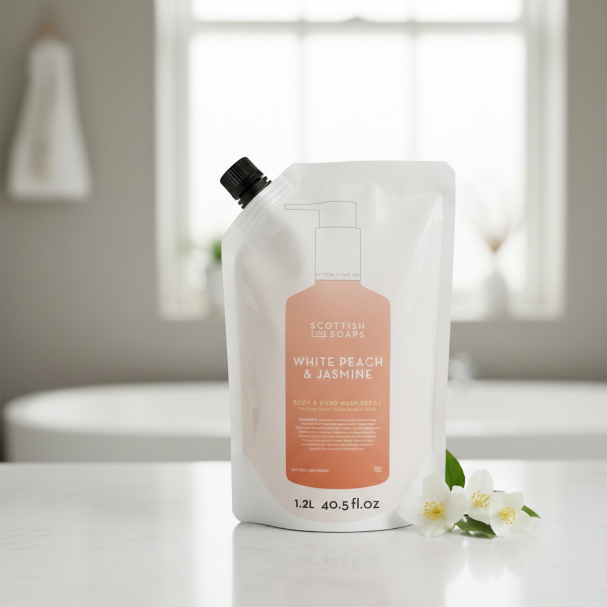 White Peach & Jasmine Body & Hand Wash 1.2L Refill