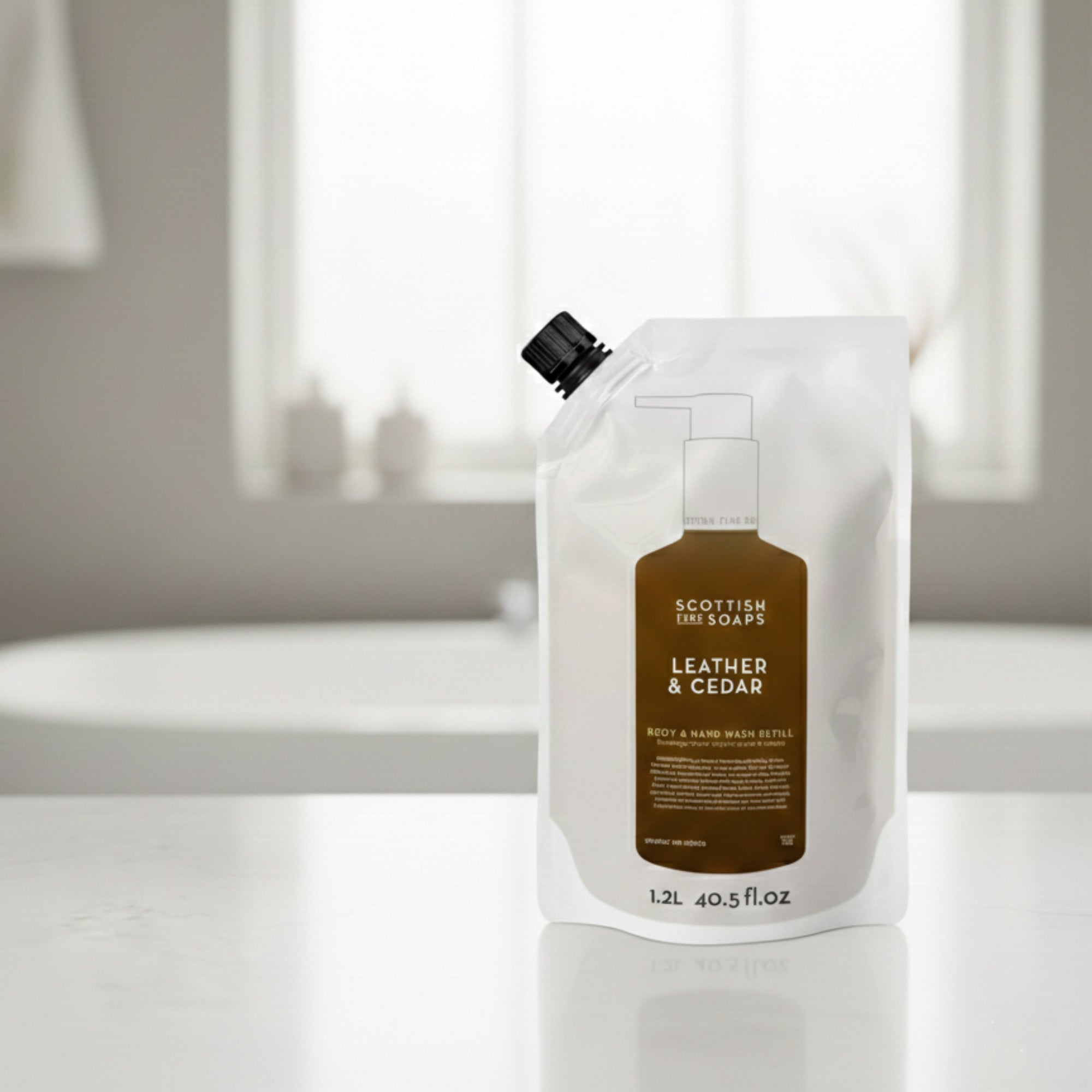 Leather & Cedar Body & Hand Wash 1.2L Refill