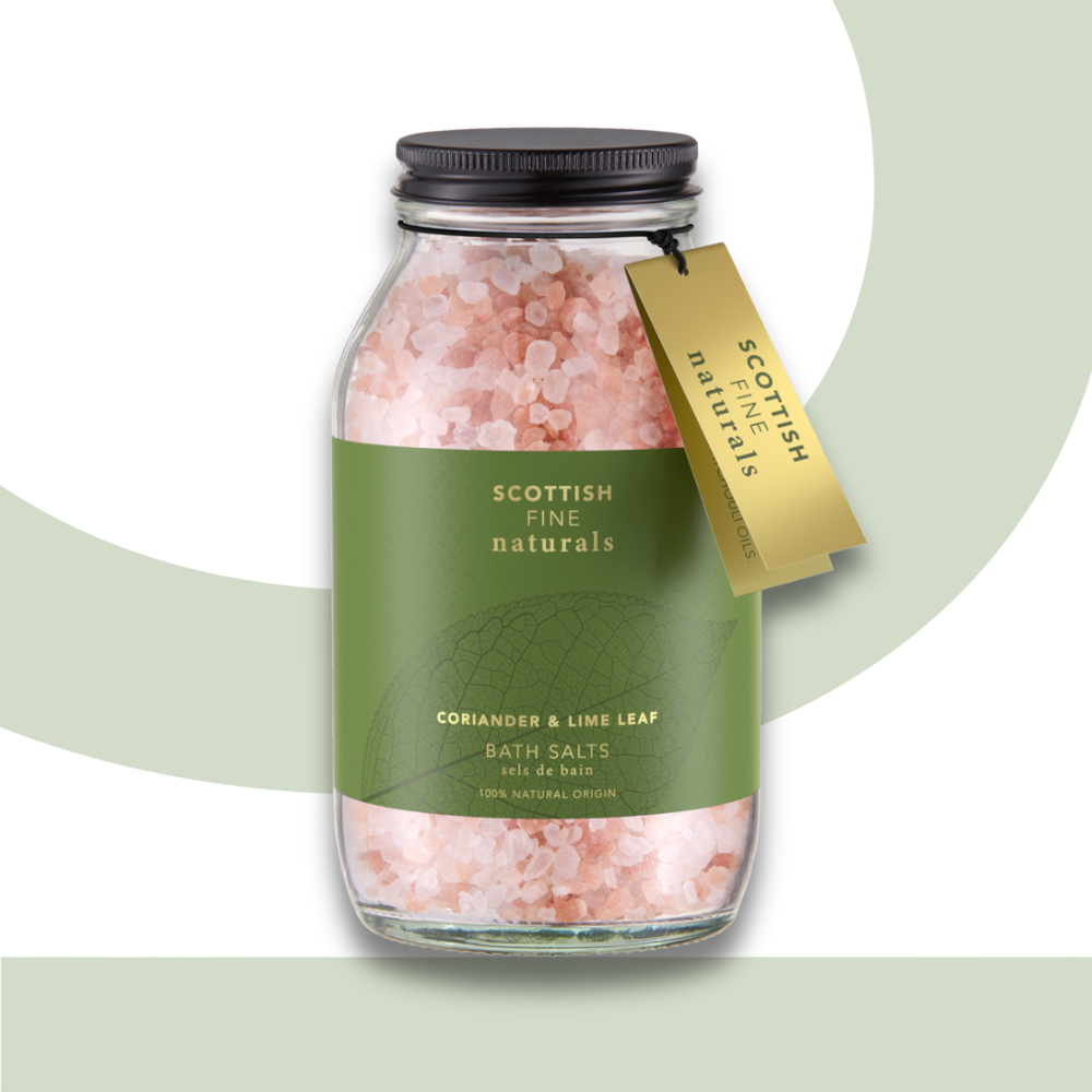 Scottish Fine Naturals - Bath Salts 500g Glass Jar
