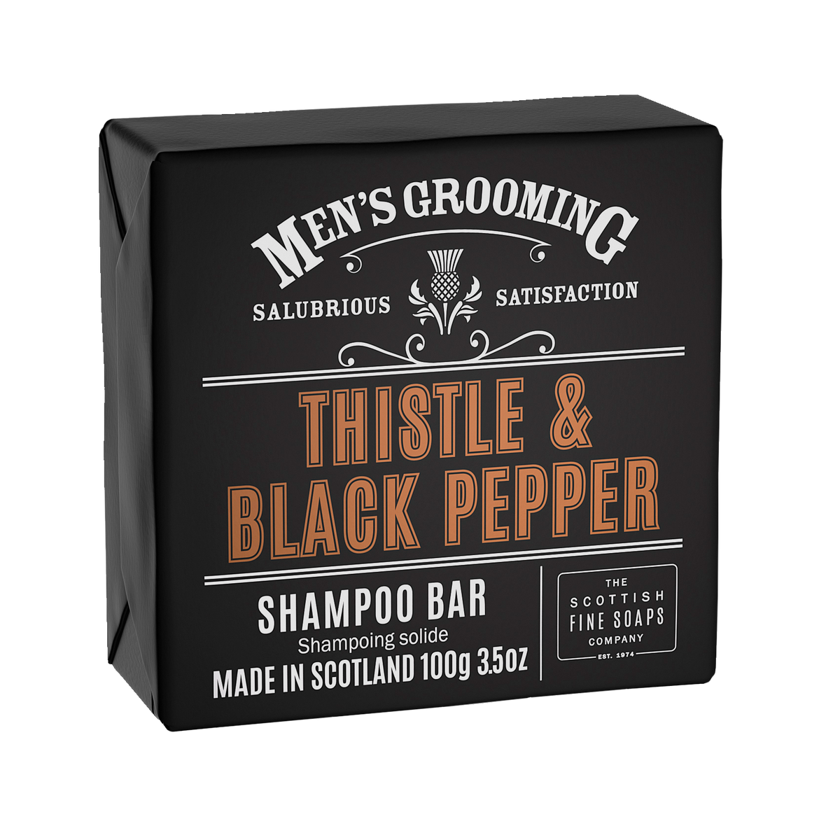 Thistle &amp; Black Pepper Shampoo Bar Wrapped 100g