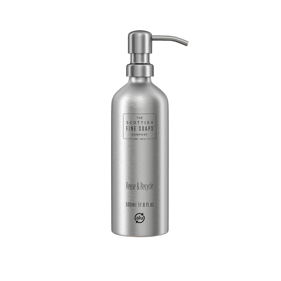 Aluminium Refillable Bottle 500ml with Pump