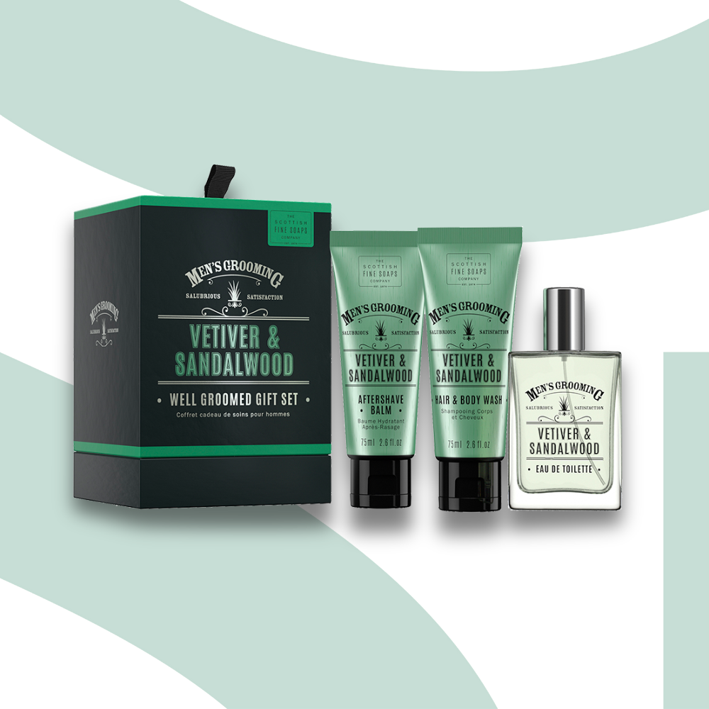 Vetiver &  Sandalwood Well Groomed Gift Set