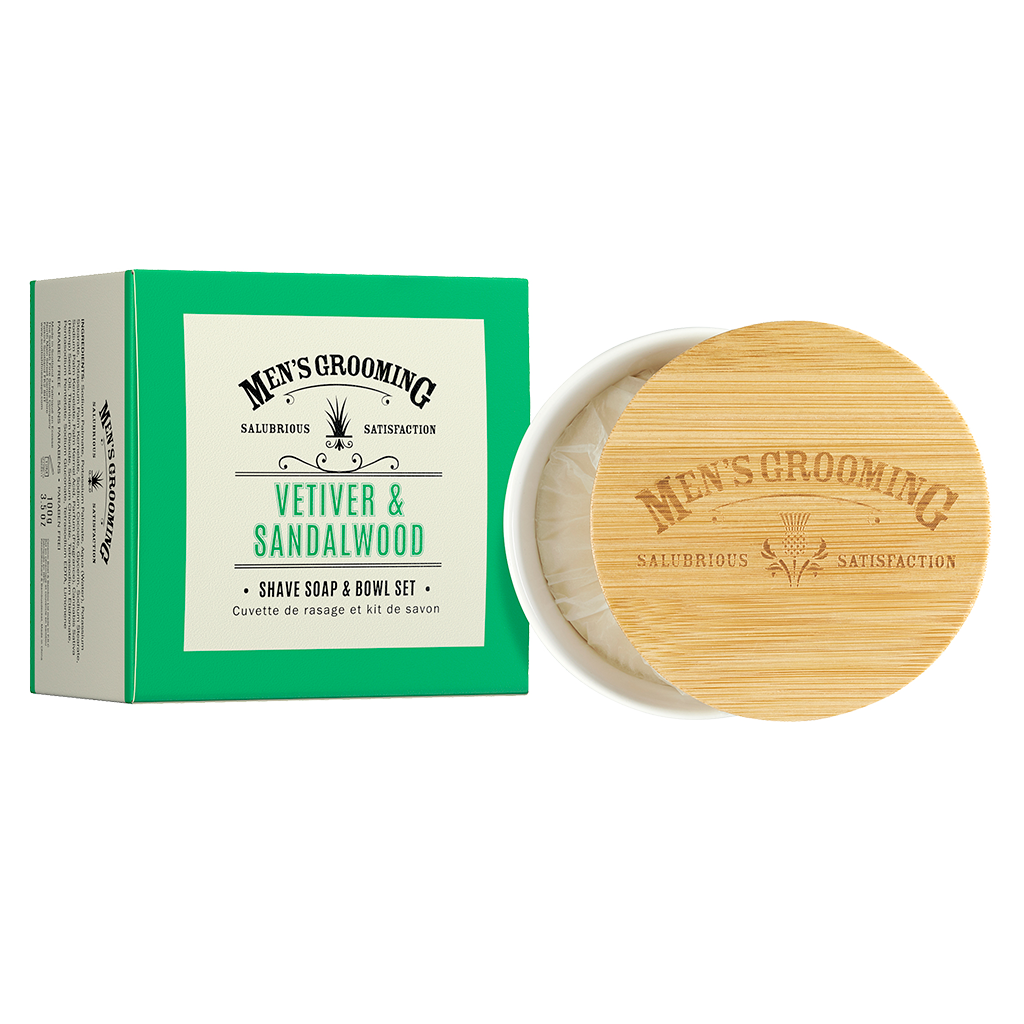 Vetiver & Sandalwood Shave Soap & Bowl Set
