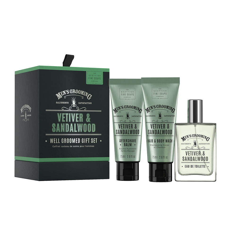 Vetiver &  Sandalwood Well Groomed Gift Set