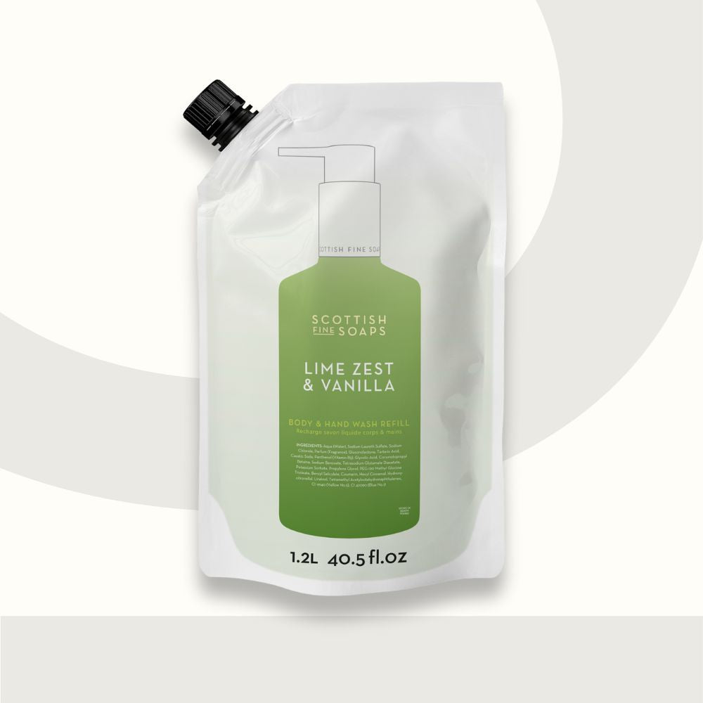 Lime Zest & Vanilla Body & Hand Wash 1.2L Refill