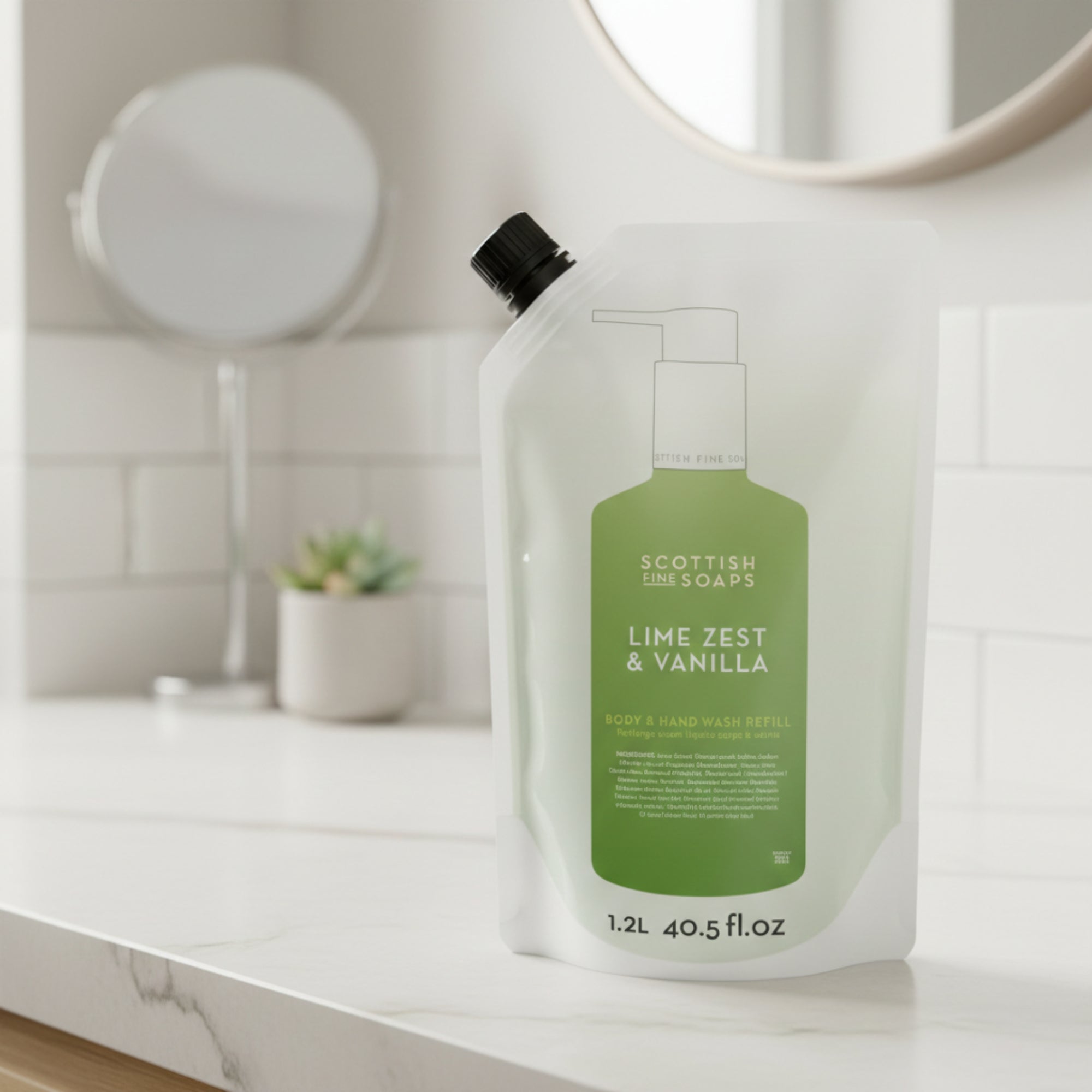 Lime Zest & Vanilla Body & Hand Wash 1.2L Refill