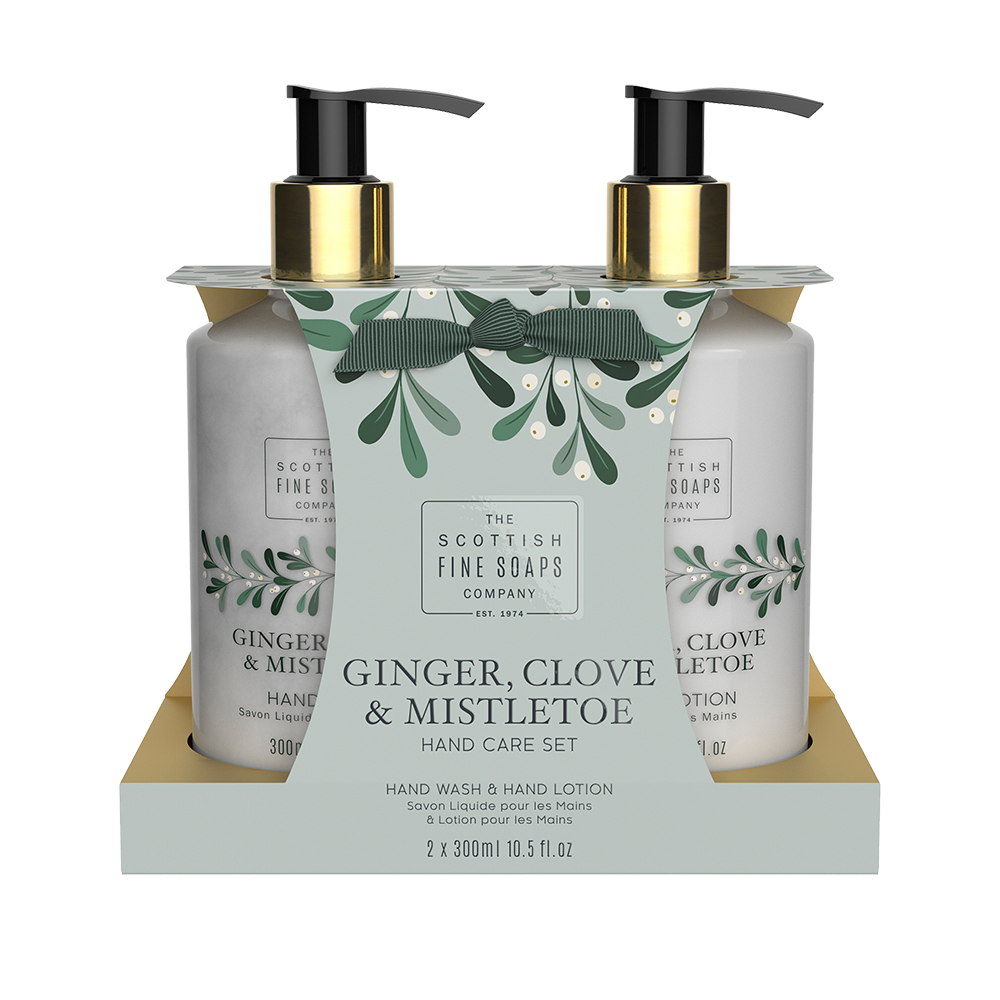 Ginger, Clove & Mistletoe Hand Care Set (2x300ml Hand Wash & Hand Lotion)