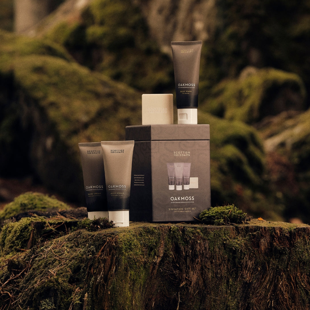 Scottish Fine Soaps Stückseife Oakmoss – 220 G, Mit Glycerin, Dreifach Gemahlen