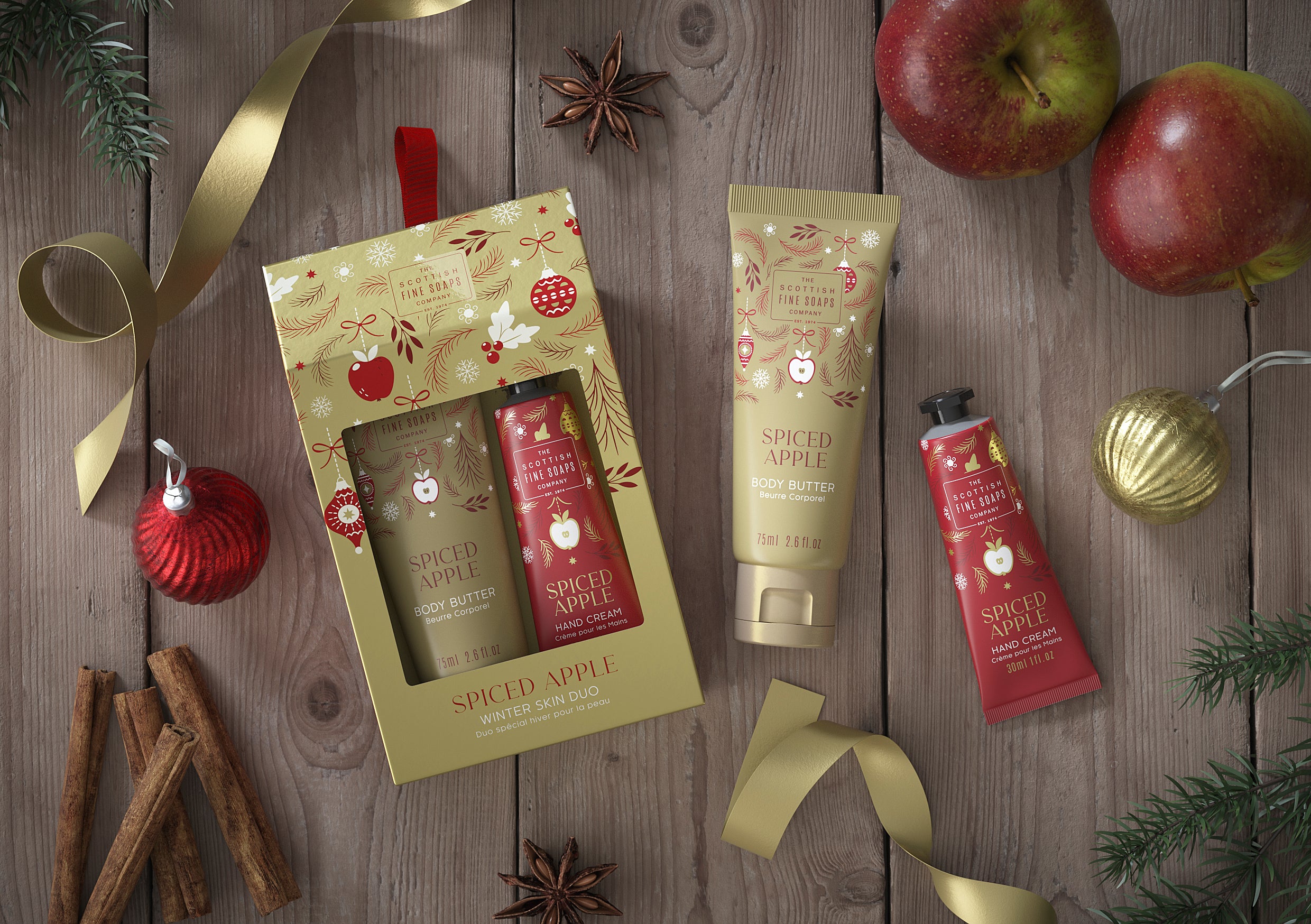 Spiced Apple Winter Skin Care Duo The Scottish Fine Soaps Company