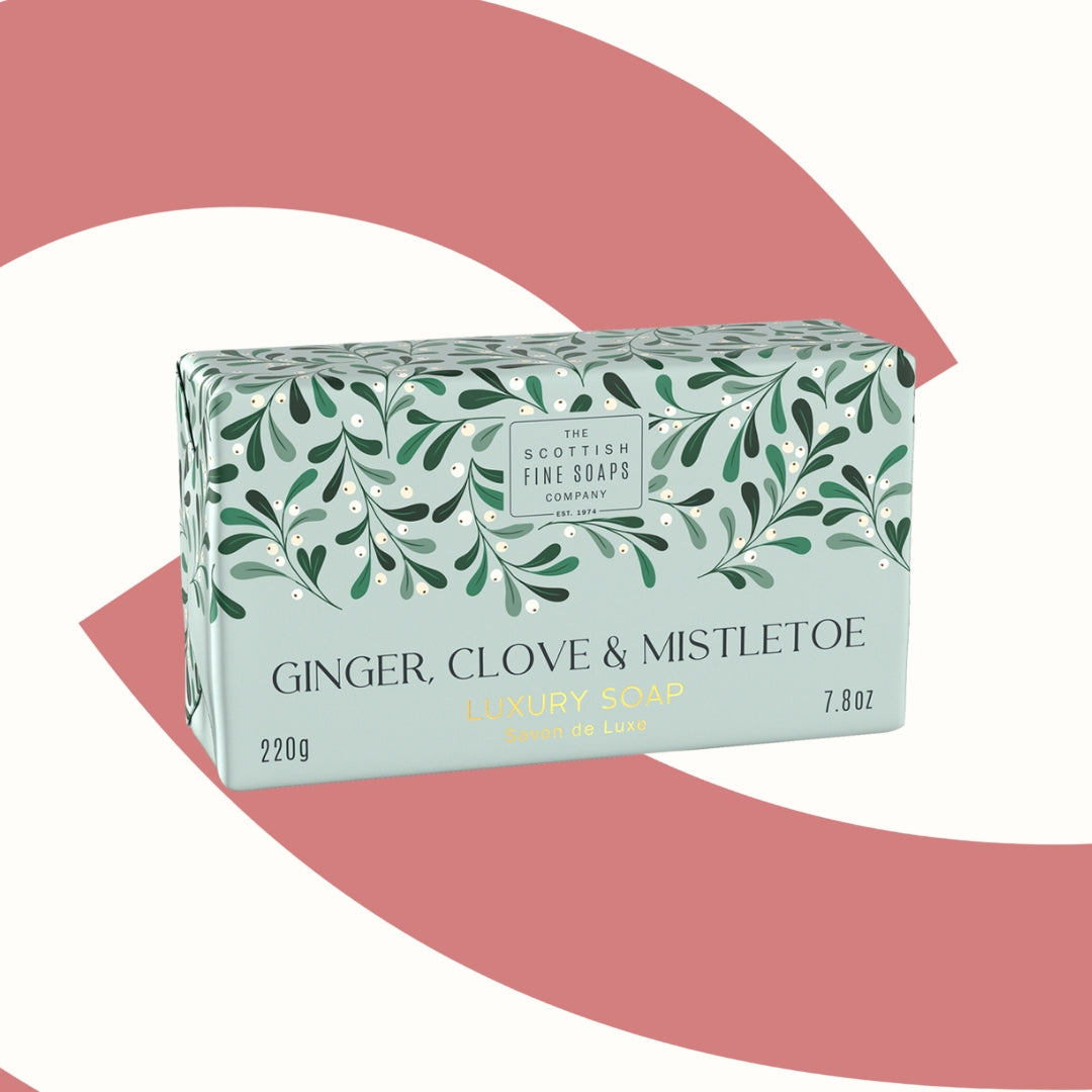 Ginger, Clove & Mistletoe 220g Wrapped Soap bar