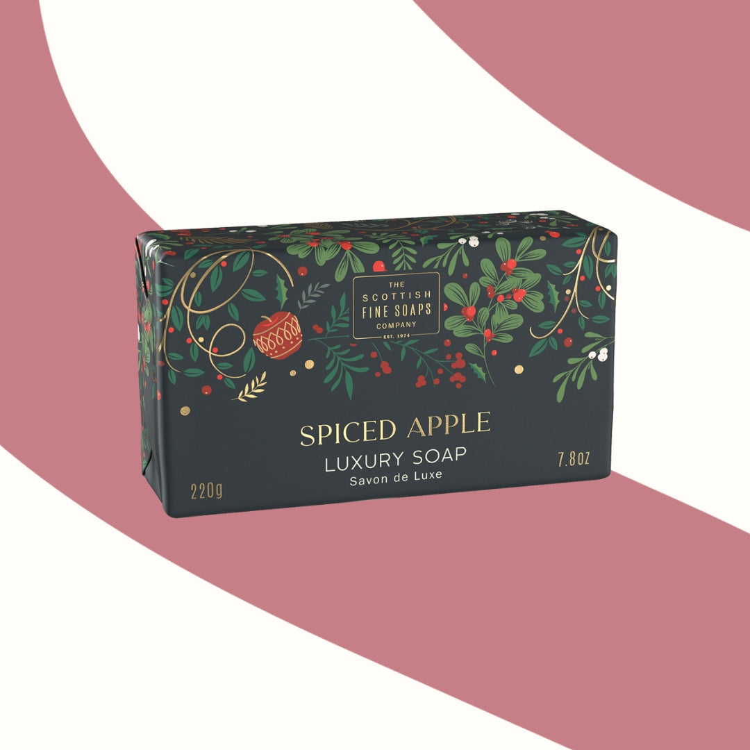 Spiced Apple 220g Soap Bar Wrapped (Green)